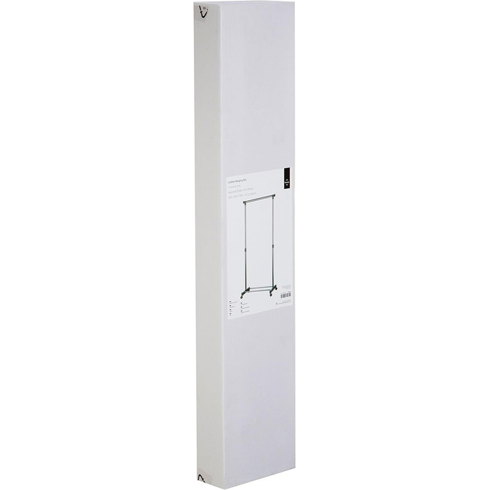 Преміум вішак для одягу на колесах Premier Housewares, хром, пластик, сірий, 43x80x152 см