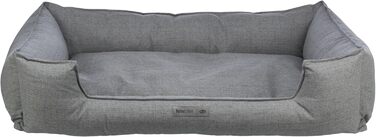 TRIXIE Ліжко для собак Talis 120×80 см, сіре, м'яка тканина, для середніх порід, не ковзає, можна прати