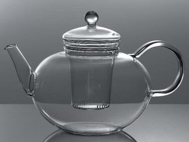 Чайник скляний Trendglas Jena Miko 1,2 л – термостійке боросилікатне скло, для чаю, прозорий, Німеччина