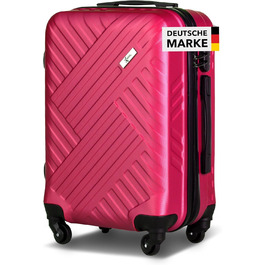Жорсткий валізний чемодан Xonic Design Boardcase 55x35x20 см, з кодовим замком і 360° колесами, ручна поклажа, неоново-рожевий, преміум-якість