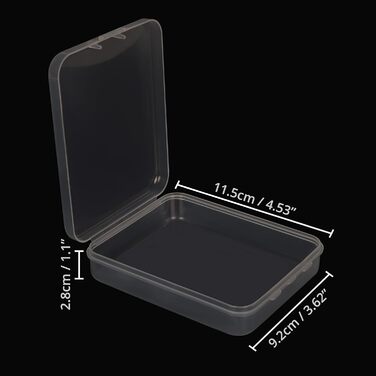 Набір пластикових прозорих коробок BELLE VOUS 24 шт. з кришкою на шарнірах 11,5x9,2x2,8 см для зберігання бісеру, таблеток, прикрас, гвинтів, рукоділля