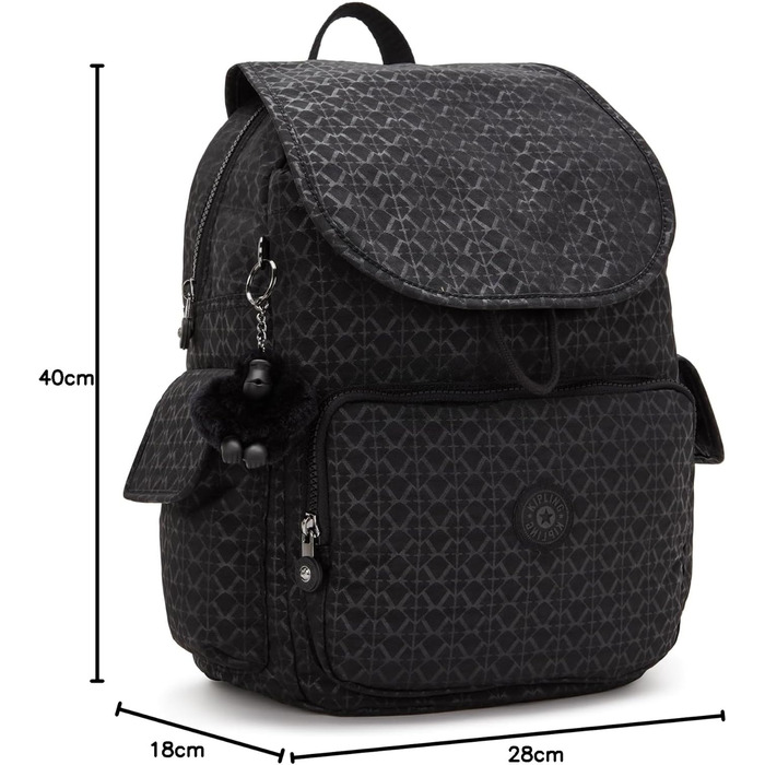 Рюкзак Kipling CITY PACK середній, коричневий, вишивка Signature