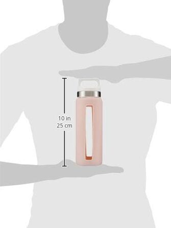 SIGG Dream пляшка для води 0.65 л, скляна, термостійка, з силіконовим чохлом, герметична, без шкідливих речовин, рожевий