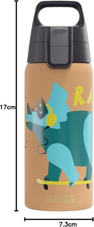 SIGG ізольована пляшка для води для дітей Shield Therm ONE, підходить для газованих напоїв, герметична, легка, BPA-free, 0,5 л (4 Rawsome)