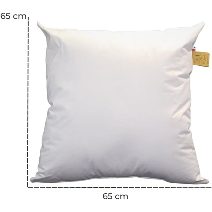 Декоративна подушка GM Soft Cloud 65x65 см, антиалергенна, з наповнювачем із гіпоалергенної фібри, чохол 100% бавовна, для ліжка, дивана, крісла, вироблено в Італії