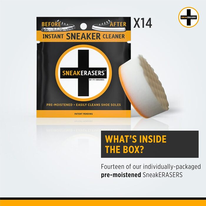 Губка для миття кросівок SneakERASERS, ефективний очищувач для білих кросівок