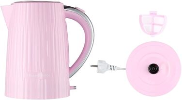 Електрочайник Russell Hobbs Eden 1,7 л 2400 Вт, білий, з нержавіючої сталі, знімний фільтр від накипу, індикатор рівня води, кнопка відкриття кришки, без BPA
