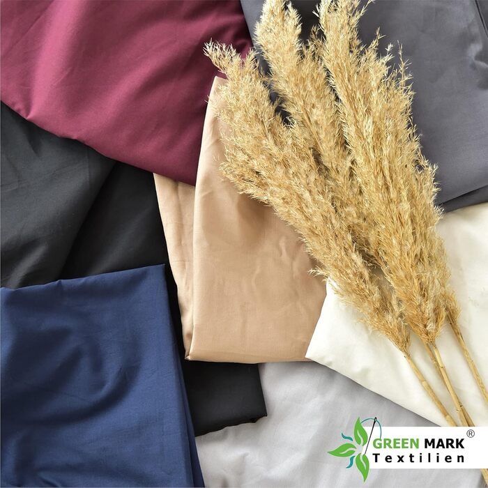 Комплект з 2 класичних простирадл GREEN MARK, 150x250 см, антрацит, 100% бавовна, без резинки