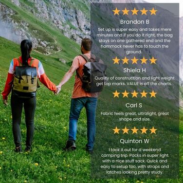Onewind ультралегка кемпінгова гамак-ліжко для туристів, компактна, портативна, для походів, подорожей, 335×140 см, камуфляж