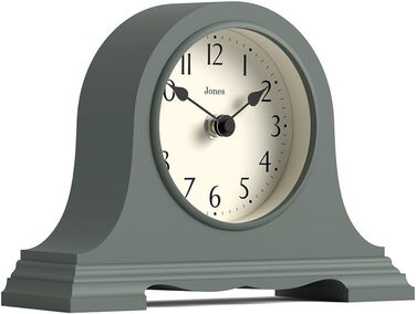 Настільний годинник JONES CLOCKS Speakeasy у класичному стилі Наполеонівського капелюха, зелений, для столу, полиці чи тумбочки