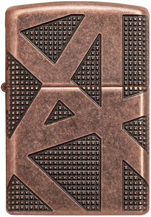 Запальничка Zippo Armor антикварна мідь, геометричний дизайн, 360°, універсальна