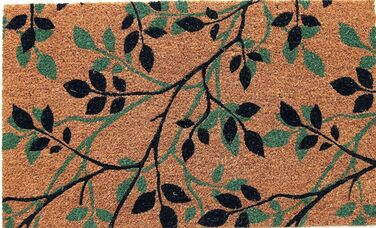 Coco&Coir® Преміум кокосовий килимок для вхідних дверей, нековзний на ПВХ основі, для внутрішнього та зовнішнього використання, 45x75 см