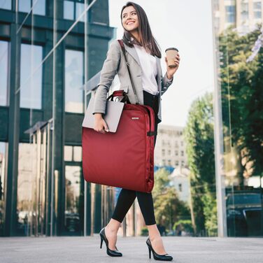 Дорожній трискладний чохол для суконь WallyBags, 132 см, темно-синій, для подорожей і зберігання одягу
