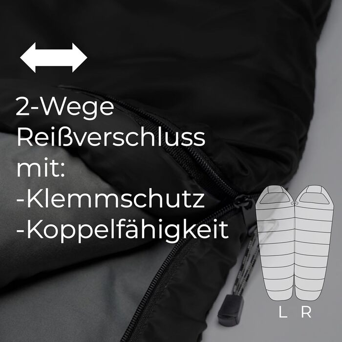 Спальний мішок EXPLORER Tramp -9°C до +9°C, 3 сезони, мумія, легкий, для дорослих, 1300г, 230x80x55см, комбінований, для туризму, кемпінгу, подорожей