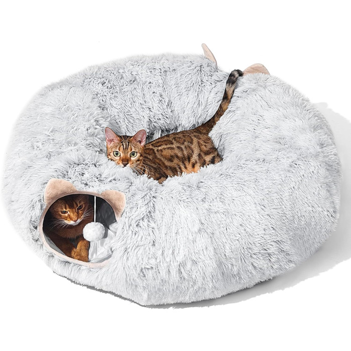 Тунель для котів LUKITO, іграшка для котів, м'яке котяче ліжко, великий тунель з двома входами, хатинка для кота, для домашніх котів