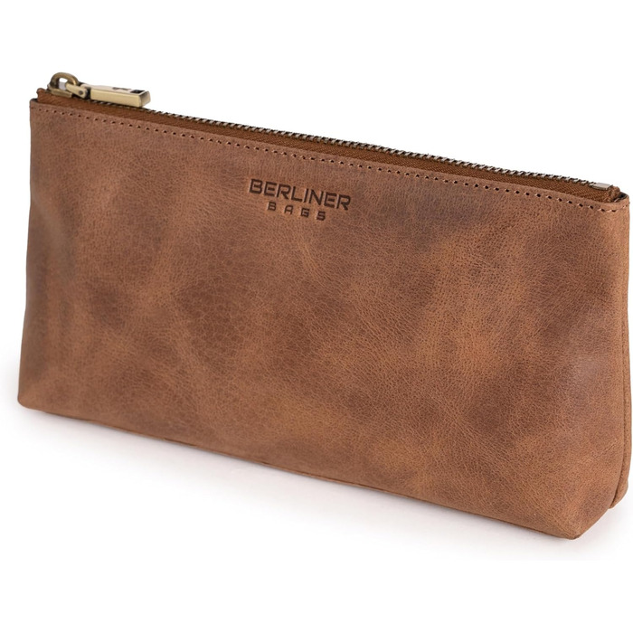 Косметичка Berliner Bags Anna з натуральної шкіри, маленька, колір Camel, для жінок і дівчат