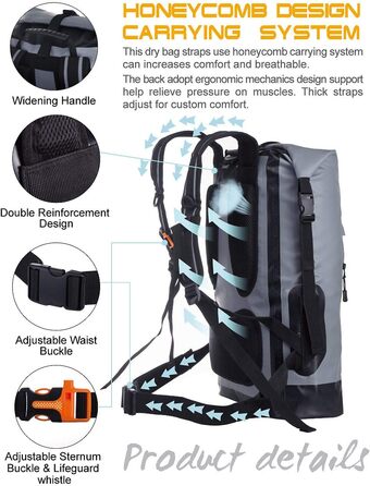 Водонепроникний рюкзак IDRYBAG Dry Bag 20/30/40 л для подорожей, плавання, каякінгу, чоловіків, туристичний гермомішок