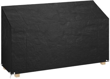 Чохол для садової лавки LAPOOH 210x70x70/88 см, поліетилен, водонепроникний, з 12 люверсами, захисна накидка для садових меблів та балконних меблів