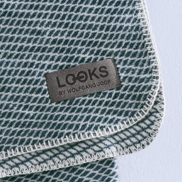 Плед LOOKS BY WOLFGANG JOOP 150x200 см, синій, м'яка та якісна бавовняна суміш