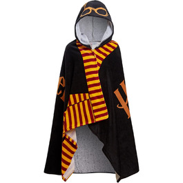 Дитячий пончо-рушник з капюшоном Harry Potter, 100% бавовна, Хогвартс, для пляжу, басейну та купання