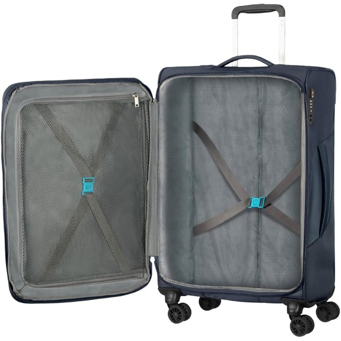 Валіза American Tourister Summerfunk 79 см, 119 л, чорна, розширювана, на 4 колесах, поліестер