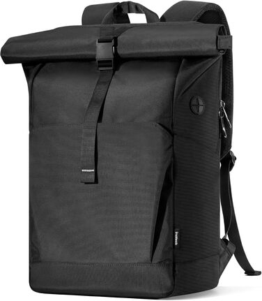 Рюкзак Inateck RollTop 25-30 л для чоловіків і жінок, з окремим відділенням для взуття, для ноутбука 17