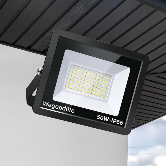 2 шт. LED прожектор 100Вт, 8140Лм, тепле світло 3000K, IP66, вуличний водонепроникний світильник для двору, під'їзду, гаража, саду, суперяскравий