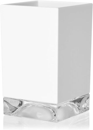 Підсклянник для зубних щіток Kartell Boxy, пластик, прозорий, 7x7x12 см, білий