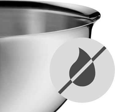 Миска WMF Function Bowls 1,25 л, 20 см, полірована нержавіюча сталь Cromargan, для змішування, підходить для посудомийки, штабельована