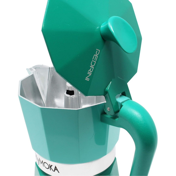 Кавоварка Steelmoka Moka для індукції, сталева, 2 чашки, срібляста, патентована, 12x9x15,5 см
