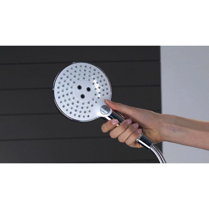 Душова лійка hansgrohe Raindance Select S 120, 3 режими, біла/хром, з тримачем