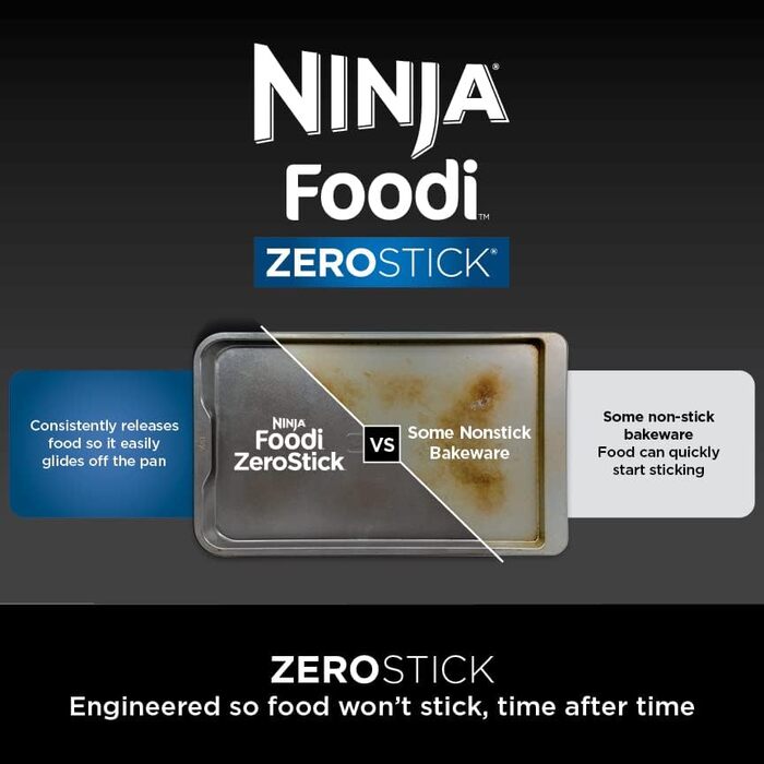 Деко для духовки Ninja Foodi B30015EUUK, антипригарне, алюмінований сталь, 25x38 см, сріблясте, можна мити в посудомийці