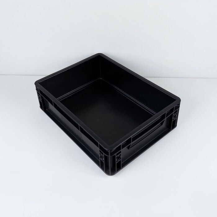 Пластикова коробка BOXIO SOLO з кришкою, 40x30x28 см, євроконтейнер для зберігання і транспортування, для кемпінгу, човна, гаража чи саду, штабельована з іншими євробоксами