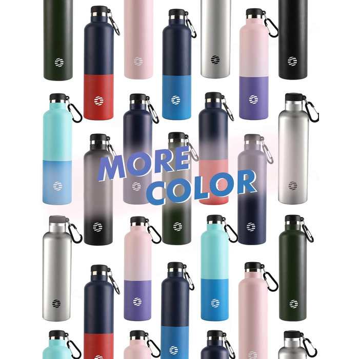 Термос-бутилка FEIJIAN FJbottle 316 з нержавіючої сталі 750/1000 мл, вакуумна, герметична, з карабіном, BPA-free для спорту, роботи та подорожей