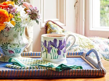 Emma Bridgewater Велика керамічна чашка 1/2 пінти Blue Iris – чашка для кави, чаю, латте, капучино, подарунок