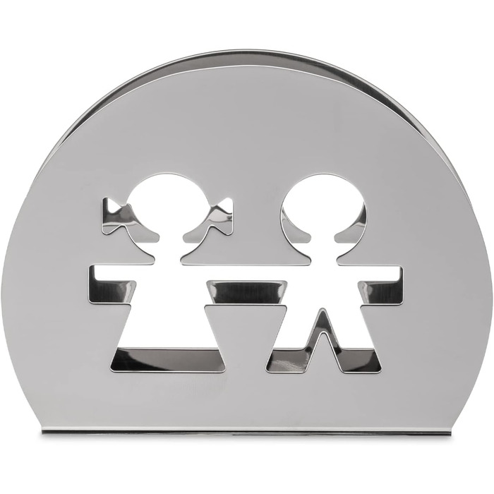 Серветниця Alessi GIROTONDO з нержавіючої сталі, 5x9,3x14 см, срібляста