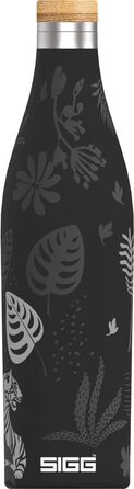 Термос-бутилка SIGG Meridian 0,5 л, нержавіюча сталь 18/8, бамбукова кришка, герметична, BPA-free, для води, Sumatra Tiger