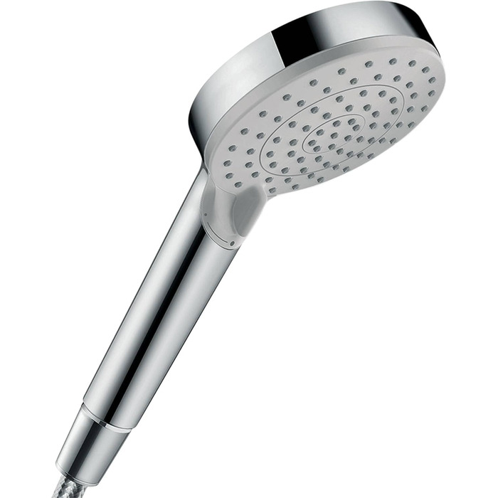 Hansgrohe Vernis Blend – ручний душ з круглою насадкою 100 мм, антикальцієва система, 2 режими струменя, хромований, водозбереження