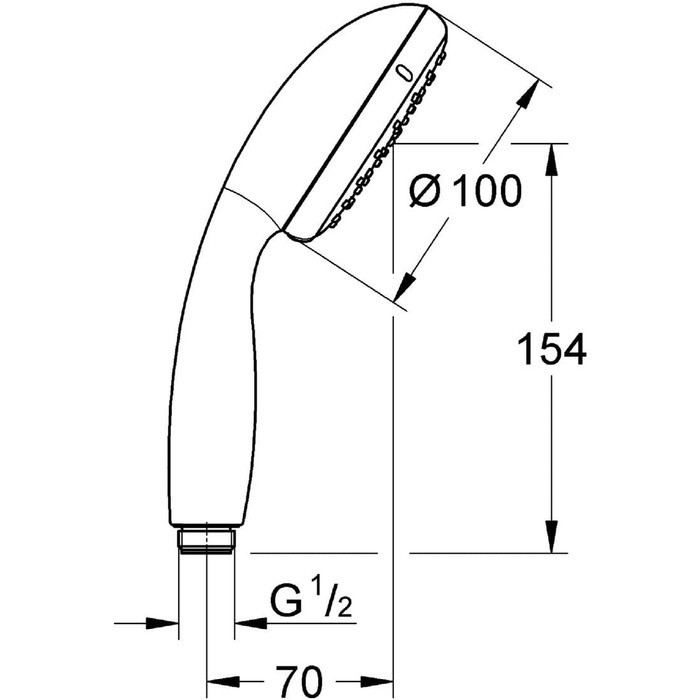 Ручний душ GROHE Tempesta 100, 2 режими, хром, 27597000