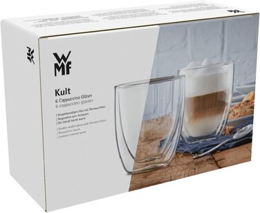 Набір склянок для капучино WMF Kult з подвійними стінками, 250 мл