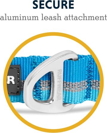 Нашийник для собак RUFFWEAR Crag, світловідбивний, зручний, зелений, 51–66 см