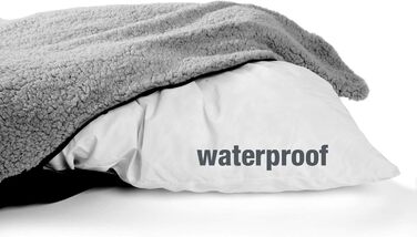 JAMAXX Преміум ортопедичне ліжко для собак з пам'яттю форми, водовідштовхувальне, знімний чохол, велюрова тканина, розмір L 120x90 см, коричневе