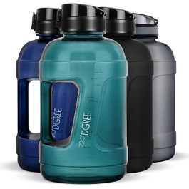 Фітнес пляшка для води 720°DGREE uberBottle Jug 2300 мл з ручкою, BPA-free, герметична, для спорту, тренувань, зелена Crystalclear