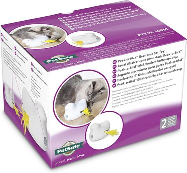 PetSafe інтерактивна іграшка для котів Peek-a-Bird з таймером, працює на 3 AA батарейках