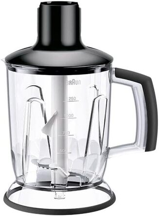 Насадка для блендера Braun MQS 601 BK, 1,25 л, EasyClick Plus, для MultiQuick 7/9, BPA-free, чорна