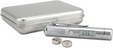 Інфрачервоний термометр TFA Dostmann Flash Pen, безконтактний, універсальний, металевий корпус, сріблястий, 19x87x15 мм