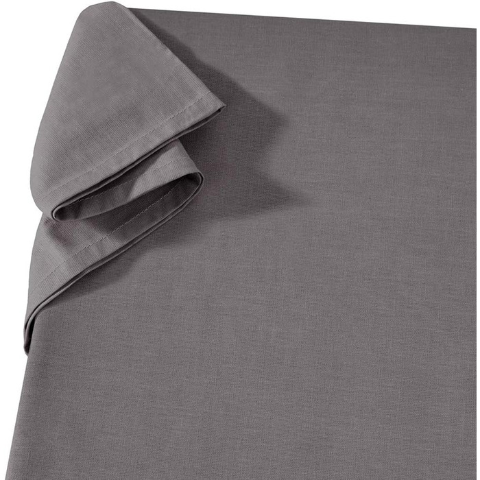 Простирадло Carpe Sonno Linon без гумки 150x250 см, антрацит, 100% бавовна – універсальна тканина для дому, покривало на диван, скатертина, темно-сіре лляне простирадло
