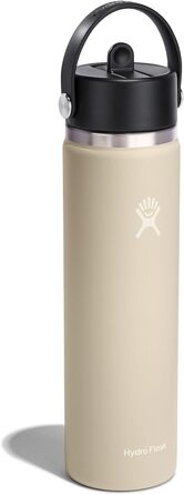 Гідрофляга Hydro Flask 710 мл – вакуумна пляшка з нержавіючої сталі з широкою горловиною та кришкою з трубочкою, колір Oat
