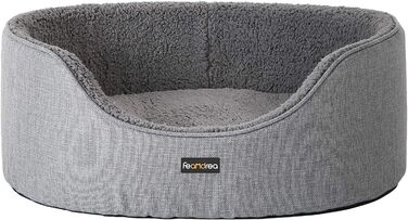 Ліжко для собак Feandrea з двосторонньою подушкою, велике, 83x63x27 см, сіре