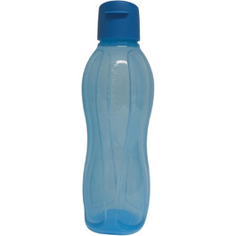 Пляшка для води Tupperware Eco To Go 1 л, бірюзова, з кришкою Flip Top, екологічна пластикова